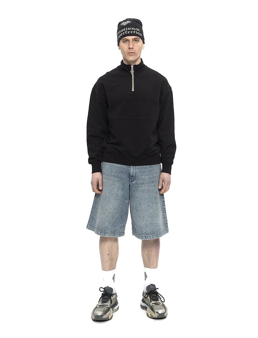 HAN Kjøbenhavn - Half Zip Crewneck - black - 0