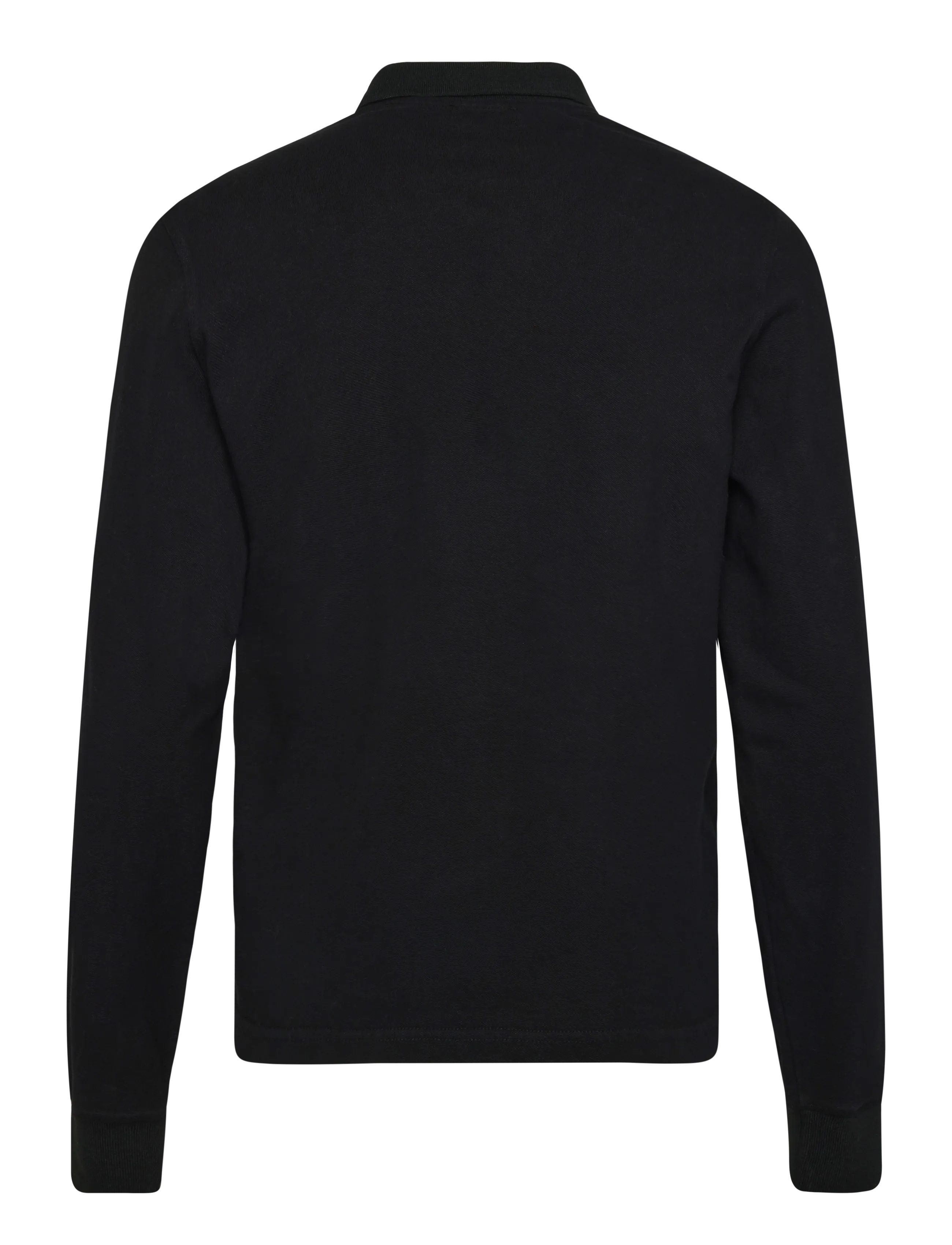 HAN Kjøbenhavn - Diamond Polo Long Sleeve Shirt - long-sleeved polos - black - 2