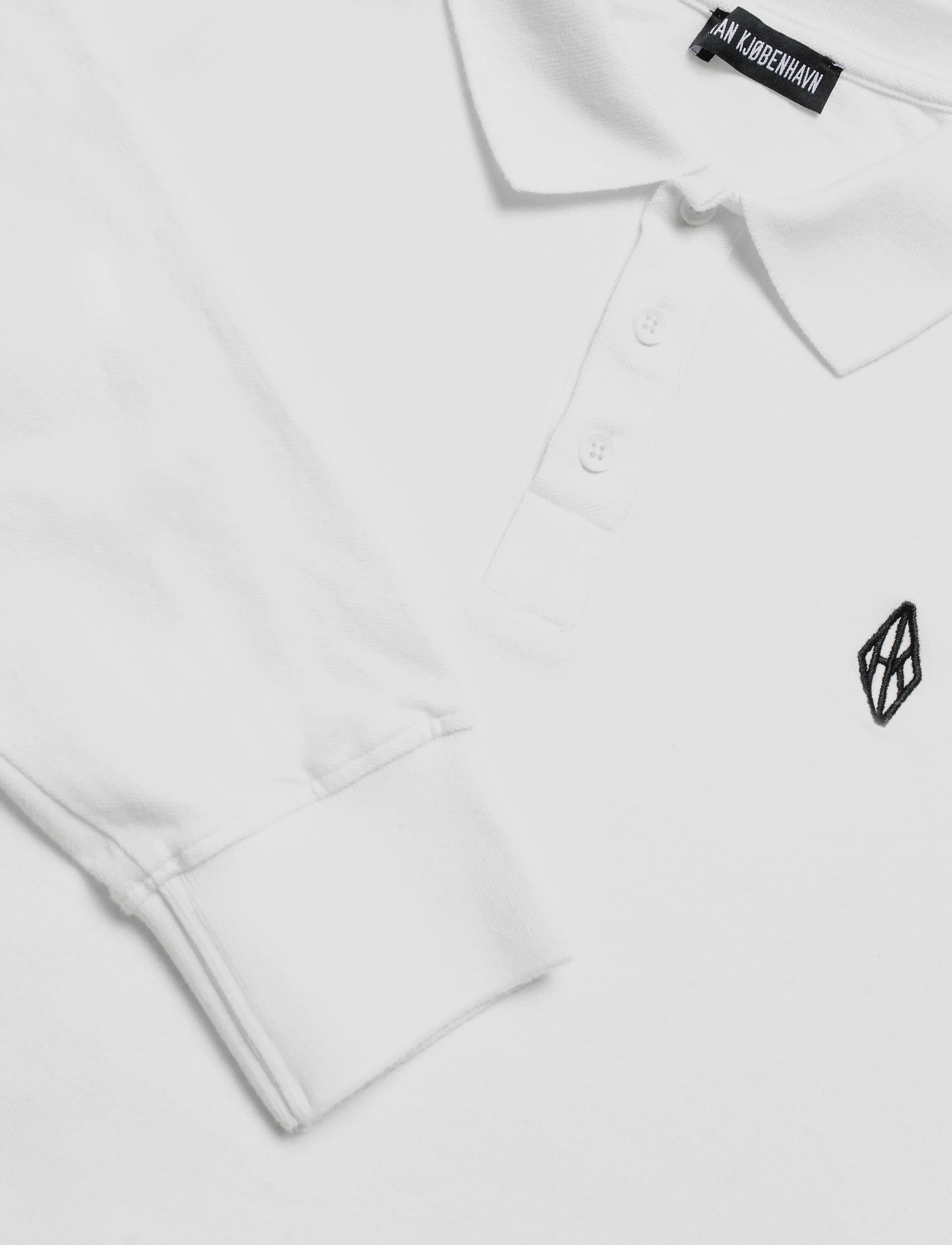 HAN Kjøbenhavn - Diamond Polo Long Sleeve Shirt - langärmelig - optic white - 3