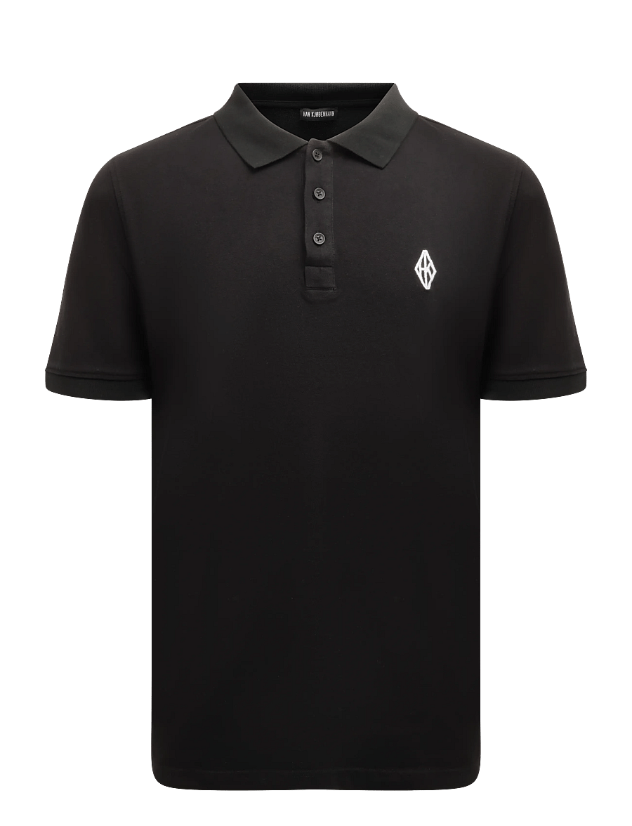 HAN Kjøbenhavn - Diamond Polo Shirt - kurzärmelig - black - 1