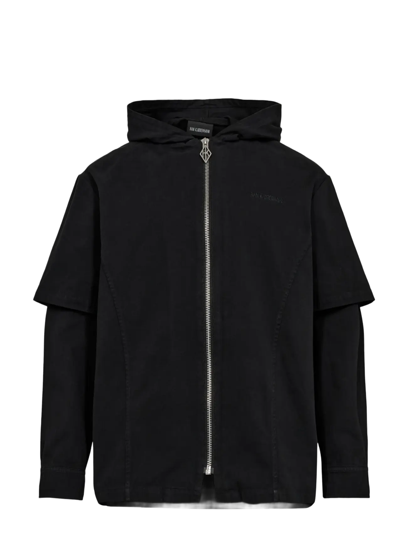 HAN Kjøbenhavn - Hooded Shirt - forårsjakker - black - 1