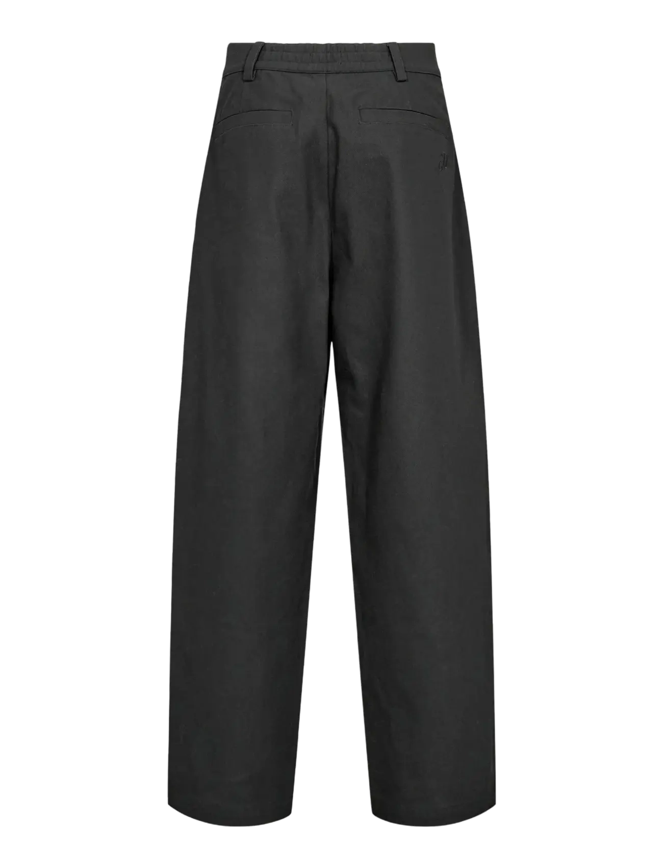 HAN Kjøbenhavn - Wide Leg Twill Pants - casual - dark grey - 1