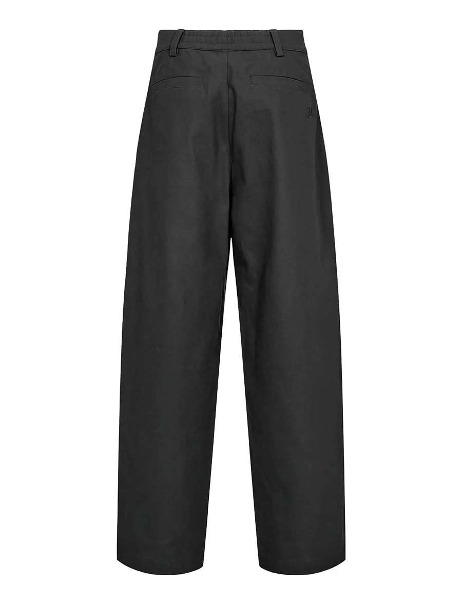 HAN Kjøbenhavn - Wide Leg Twill Pants - casual - dark grey - 1