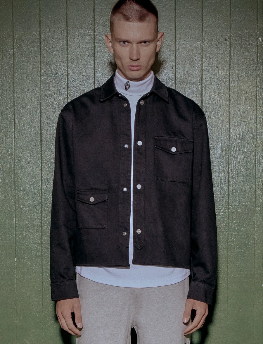 HAN Kjøbenhavn - Boxy Utility Shirt - casual overhemden - black - 0