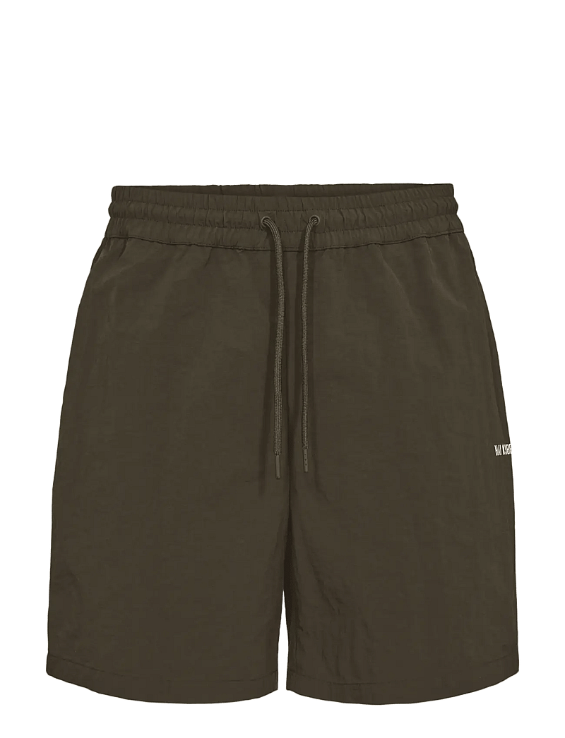 HAN Kjøbenhavn - Logo Track Shorts - lühikesed vabaajapüksid - khaki green - 0
