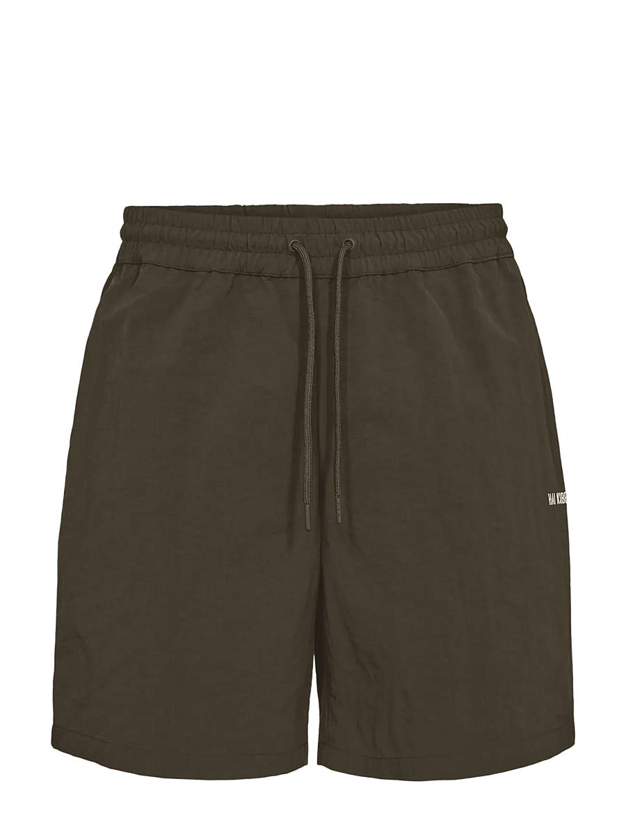 HAN Kjøbenhavn - Logo Track Shorts - casual shorts - khaki green - 0