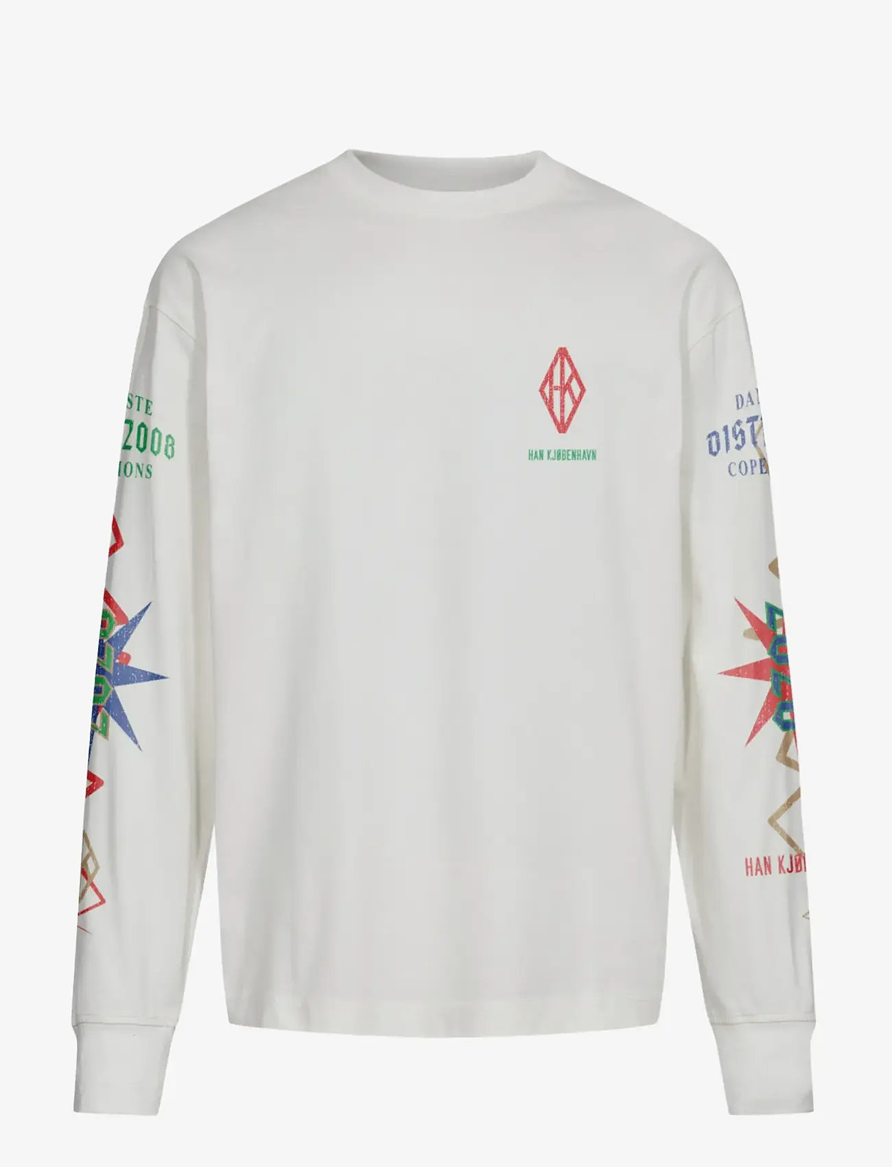 HAN Kjøbenhavn - Graphic Oversized Tee LS - pikkade varrukatega t-särgid - white - 1