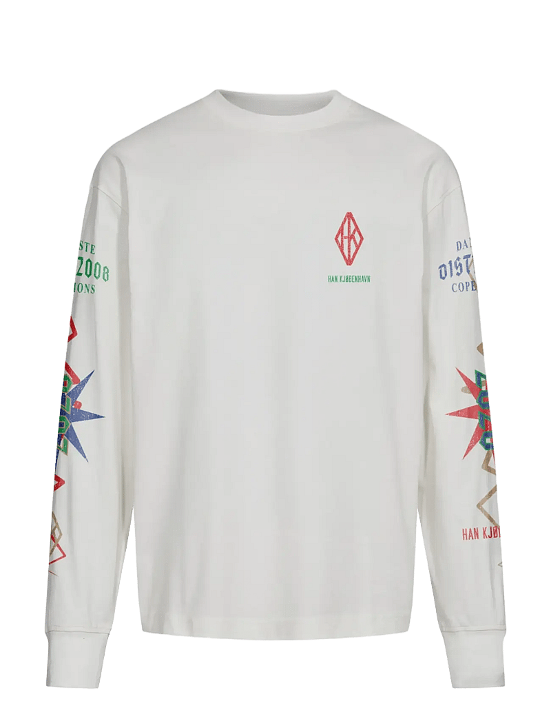 HAN Kjøbenhavn - Graphic Oversized Tee LS - langärmelig - white - 1