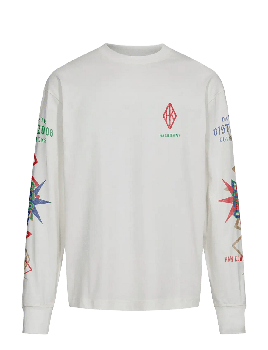 HAN Kjøbenhavn - Graphic Oversized Tee LS - langärmelig - white - 1