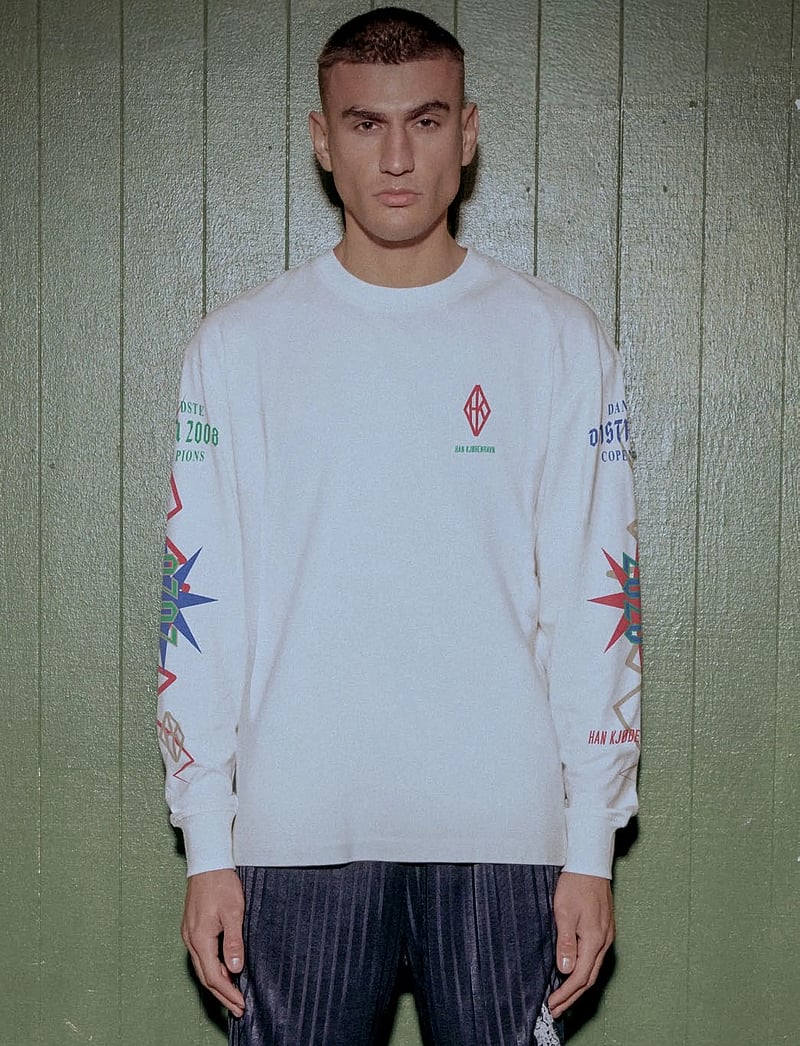 HAN Kjøbenhavn - Graphic Oversized Tee LS - langärmelig - white - 0