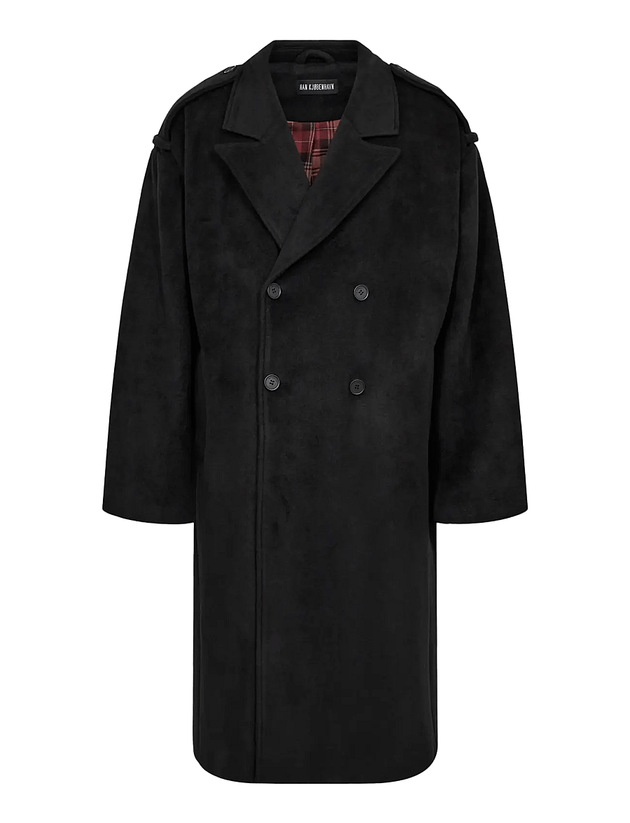 HAN Kjøbenhavn - Double-Breasted Wool Coat - black - 1