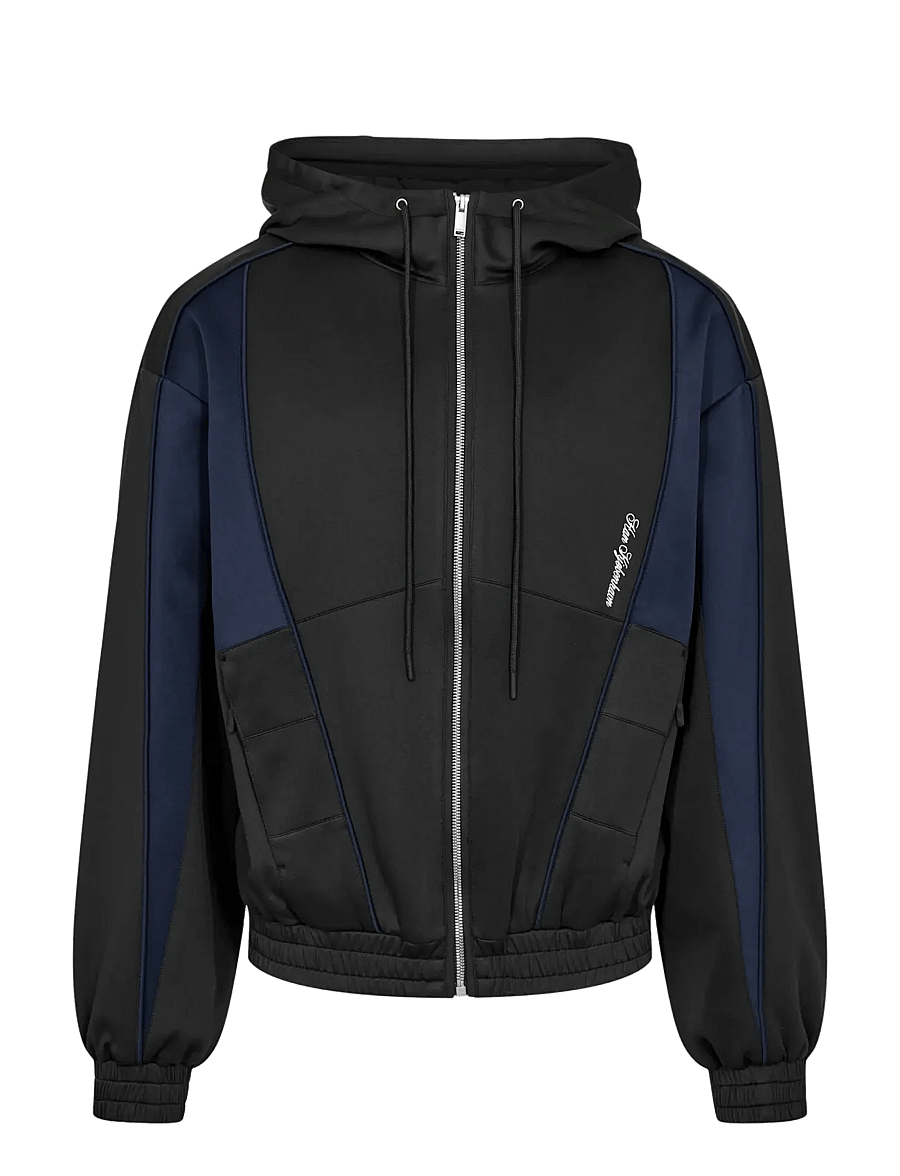 HAN Kjøbenhavn - Panel Track Jacket - höstjackor - black - 1