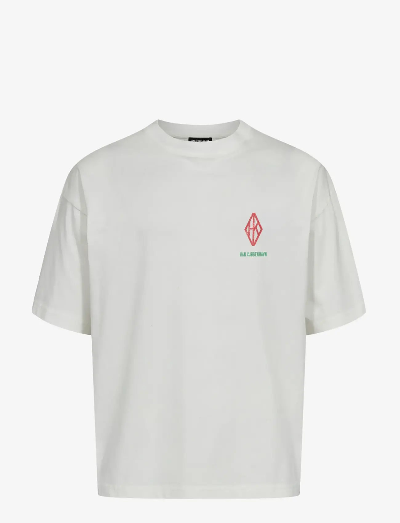 HAN Kjøbenhavn - Graphic Oversized Tee - short-sleeved t-shirts - white - 0