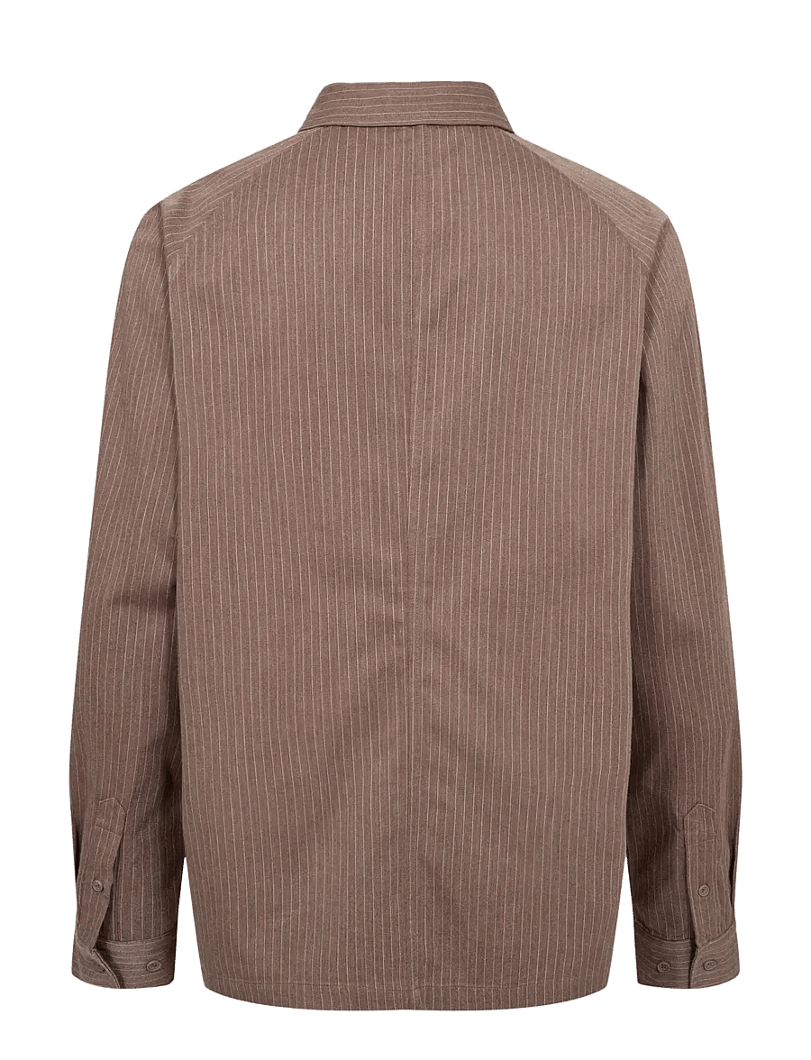 HAN Kjøbenhavn - Striped Casual Shirt - randiga skjortor - dark brown - 2
