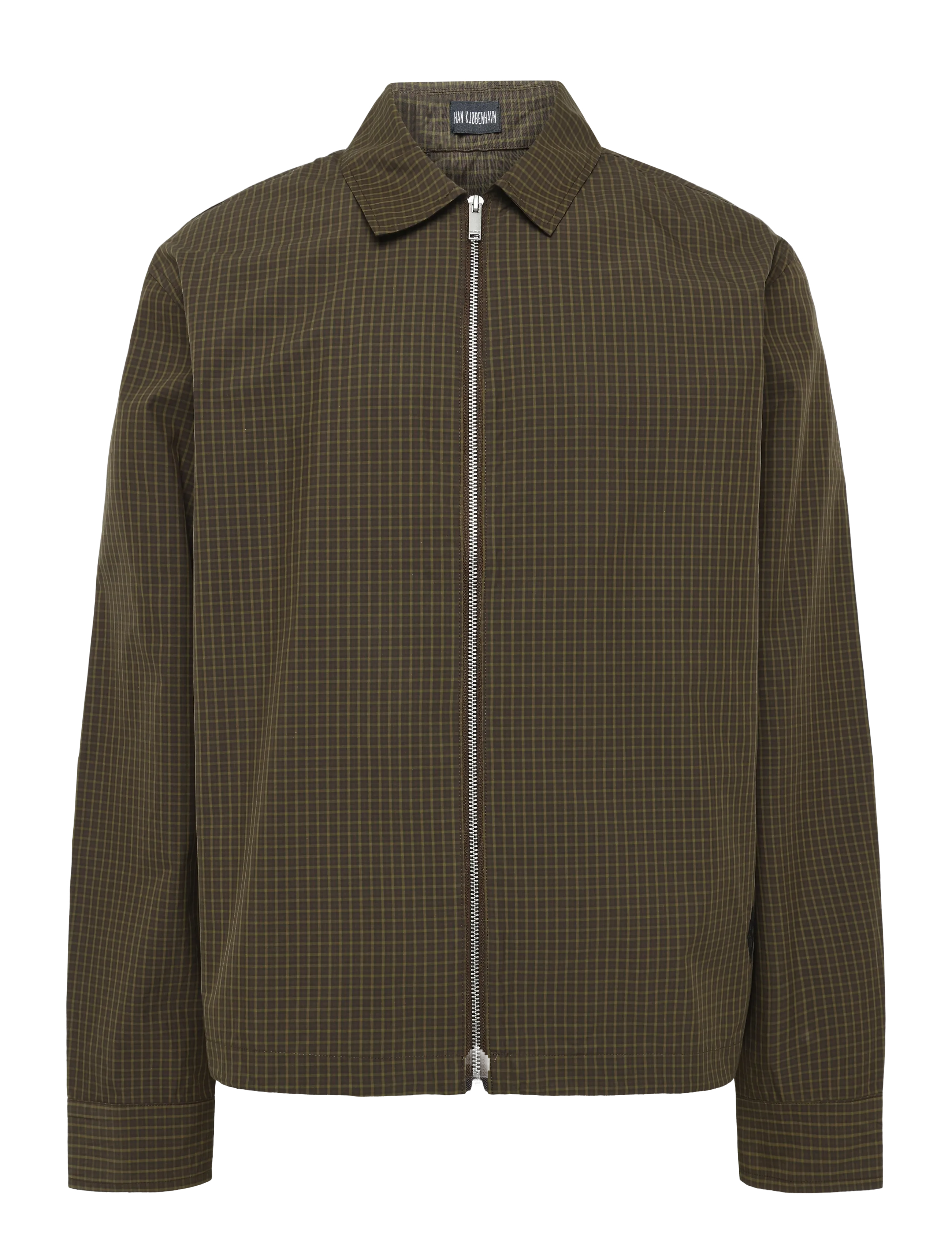 HAN Kjøbenhavn Zip-up Boxy Shirt - Vis alt - DARK BROWN / brown