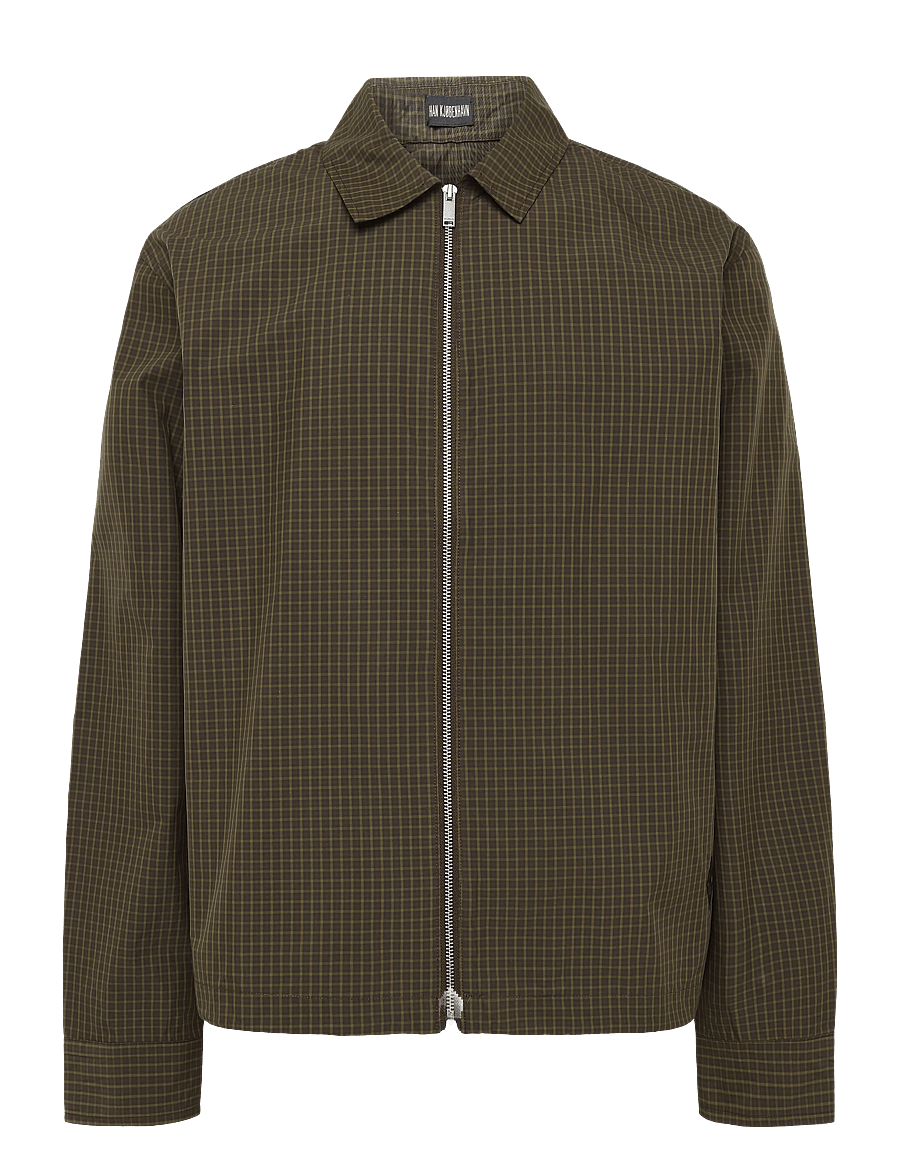 HAN Kjøbenhavn - Zip-up Boxy Shirt - achetez selon l'occasion - dark brown - 1