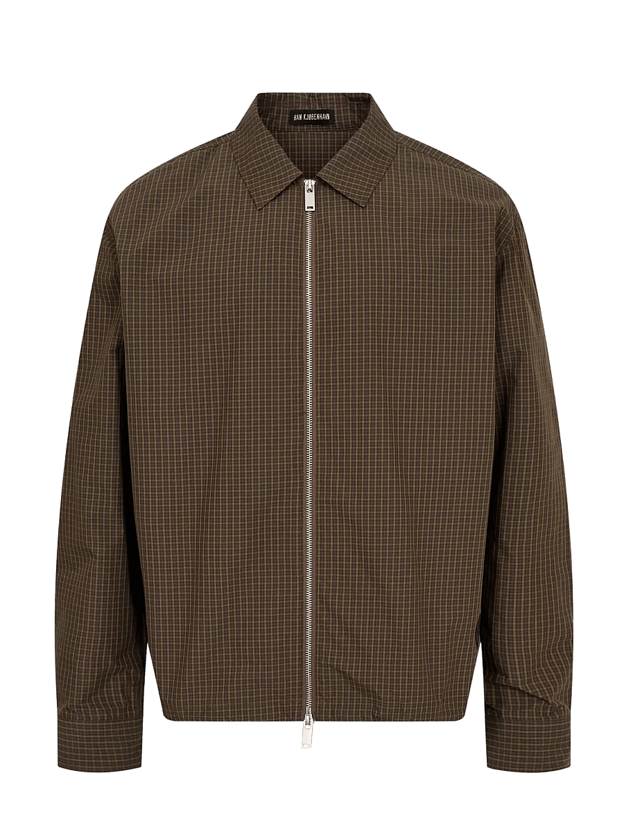HAN Kjøbenhavn - Zip-up Boxy Shirt - shop efter anledning - dark brown - 1