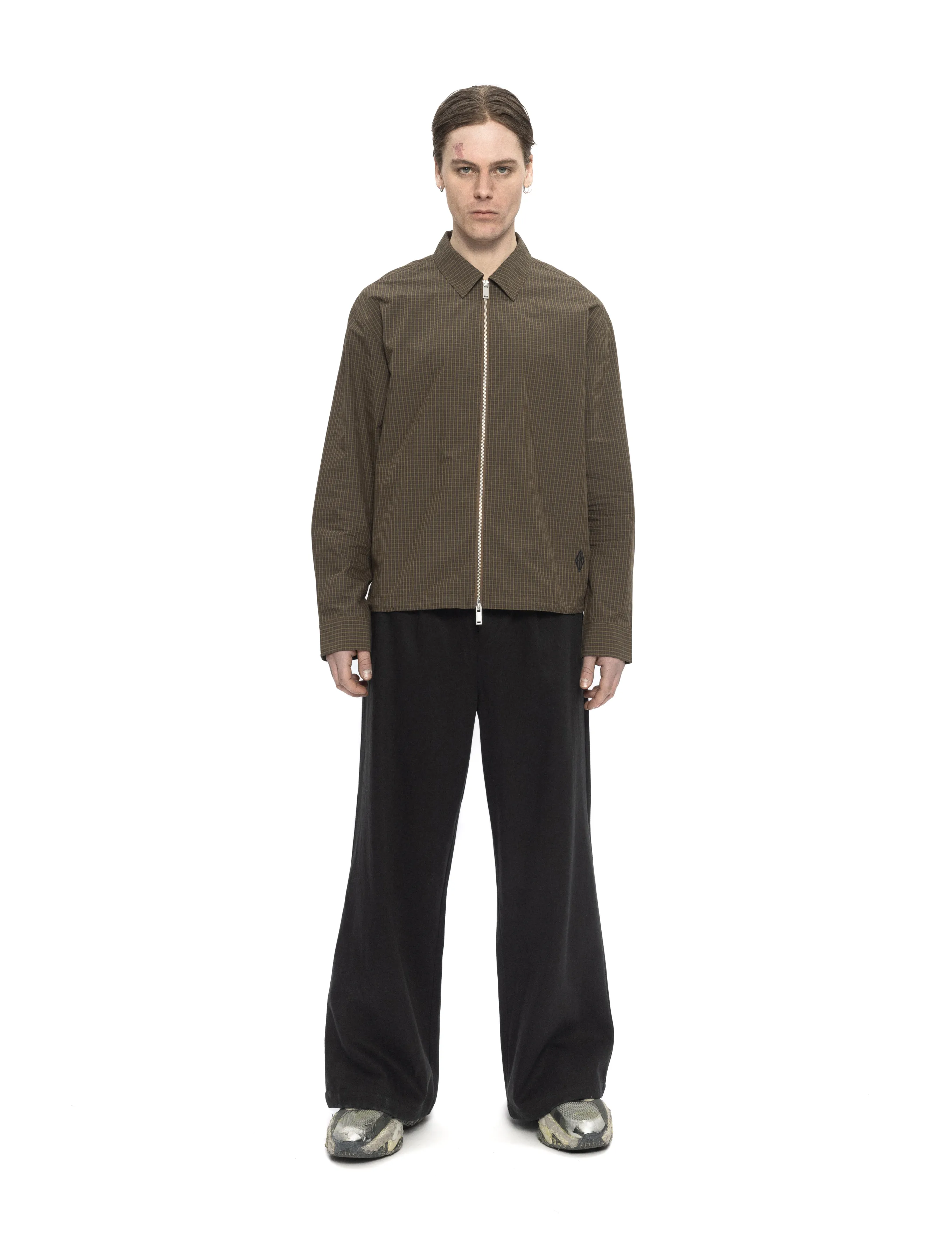 HAN Kjøbenhavn Zip-up Boxy Shirt - Shop efter anledning - DARK BROWN / brown