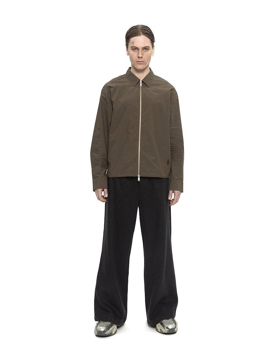HAN Kjøbenhavn - Zip-up Boxy Shirt - shop efter anledning - dark brown - 0