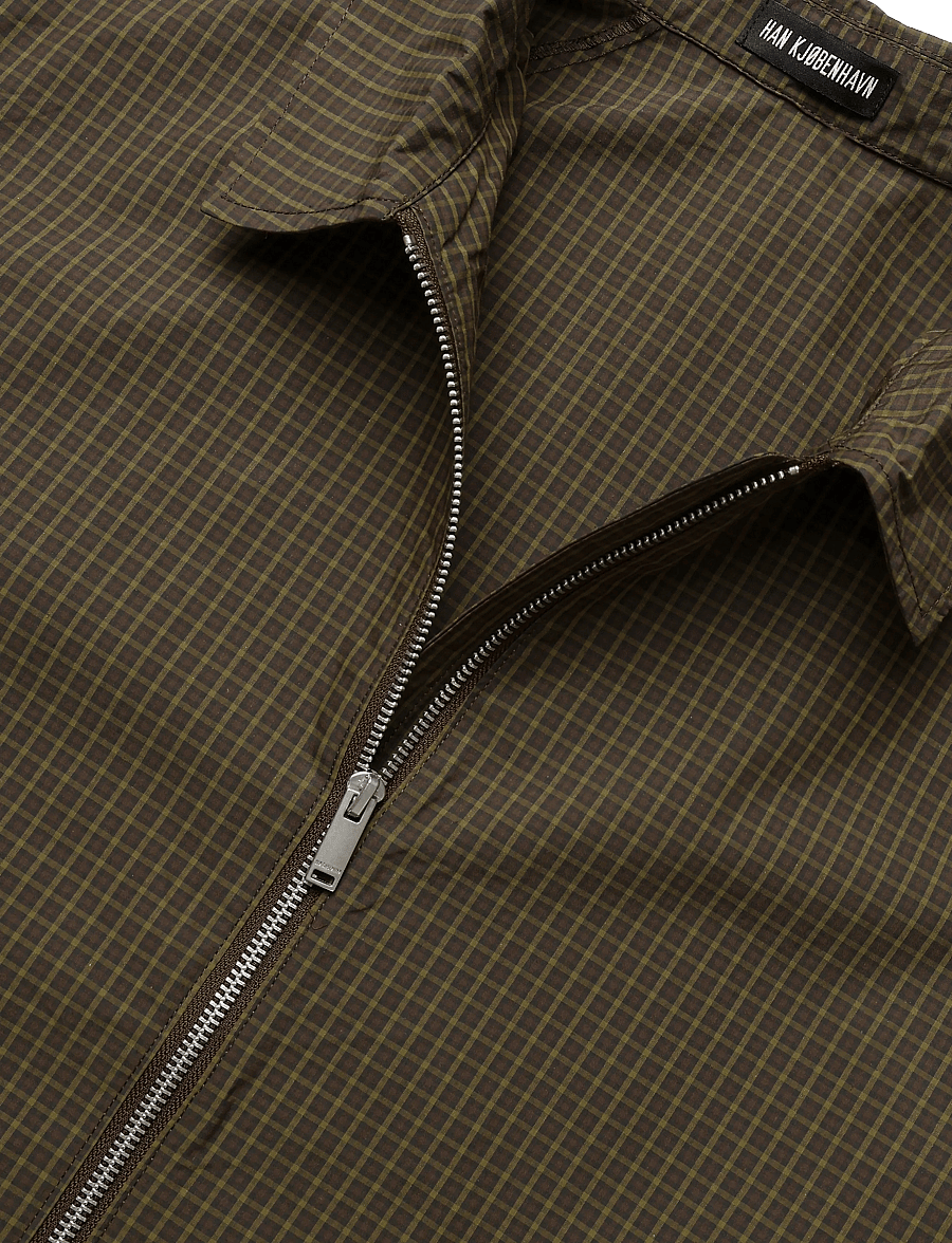 HAN Kjøbenhavn - Zip-up Boxy Shirt - achetez selon l'occasion - dark brown - 3
