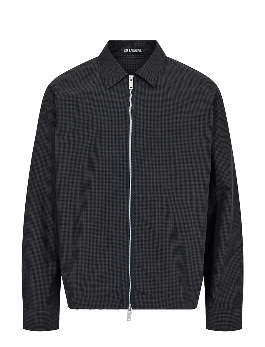 HAN Kjøbenhavn - Zip-up Boxy Shirt - midnight navy - 1