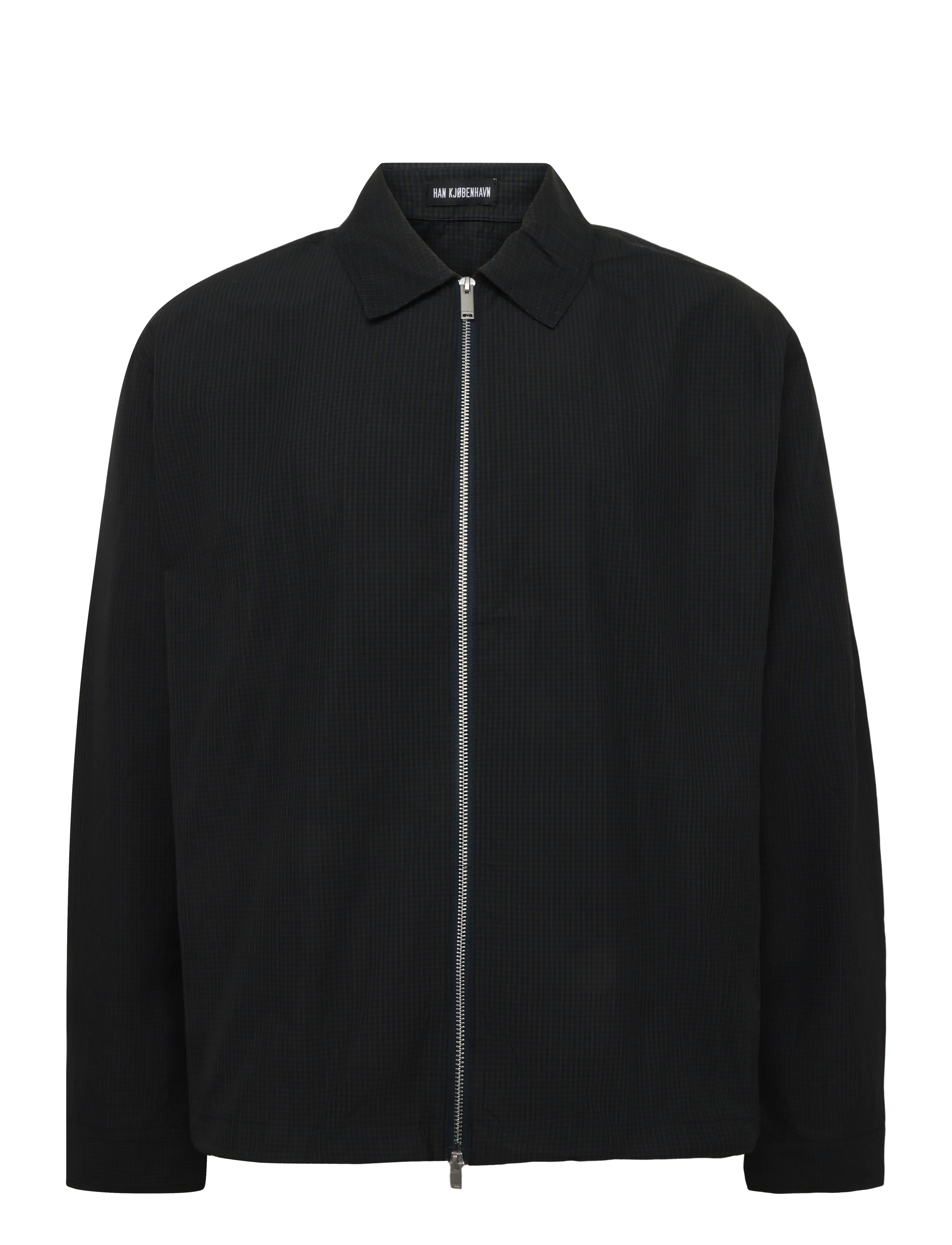 HAN Kjøbenhavn Zip-up Boxy Shirt - Kläder - MIDNIGHT NAVY / navy