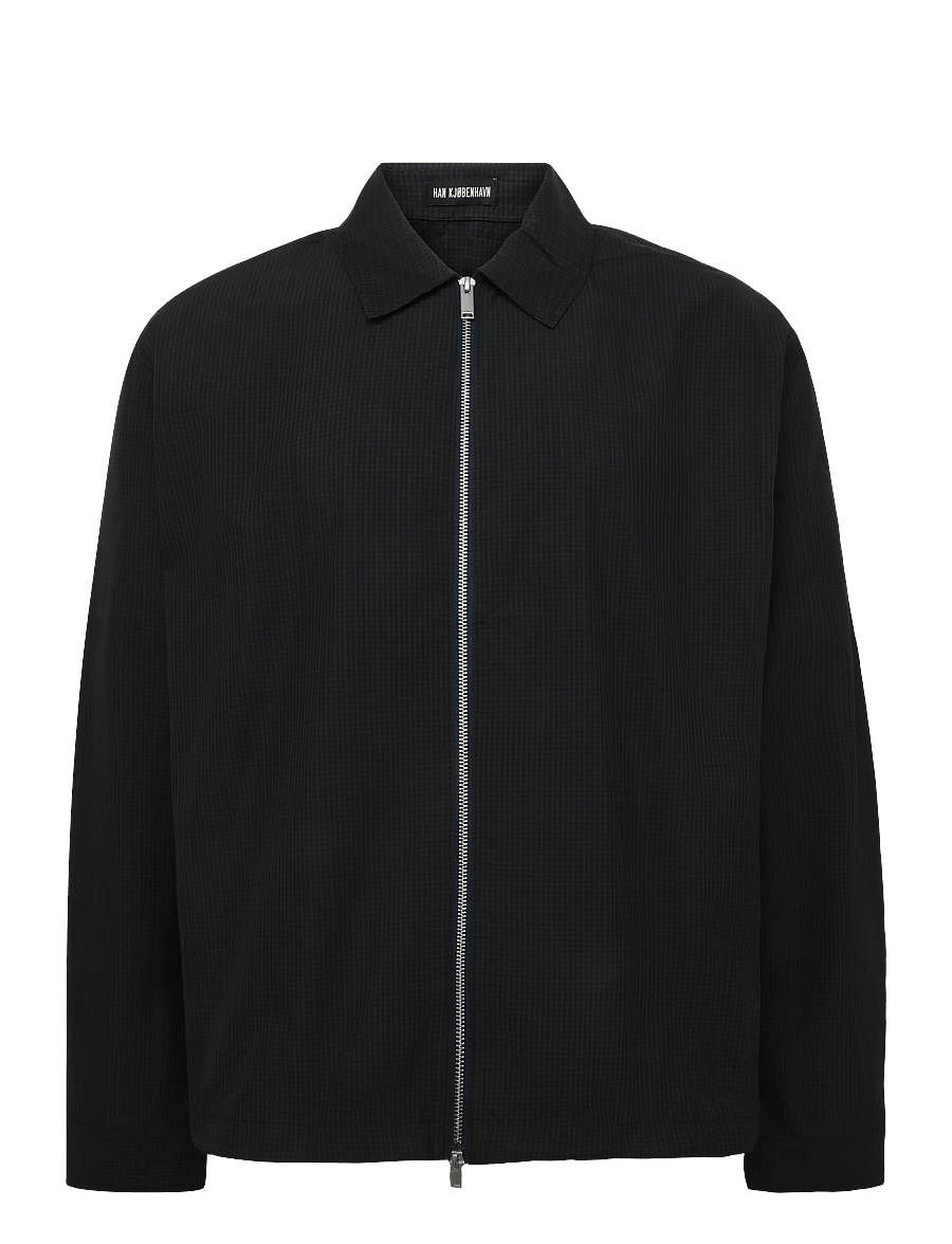HAN Kjøbenhavn - Zip-up Boxy Shirt - Überhemden - midnight navy - 1