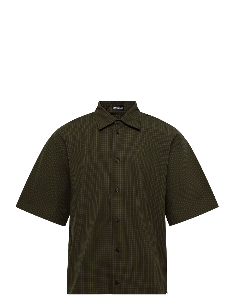 HAN Kjøbenhavn - Checked Short Sleeve Shirt - karierte hemden - dark brown - 1