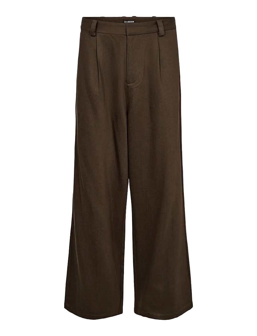 HAN Kjøbenhavn - Relaxed Tencel Trousers - dark brown - 1