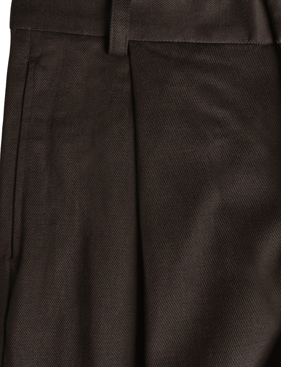 HAN Kjøbenhavn - Relaxed Tencel Trousers - freizeithosen - dark brown - 3