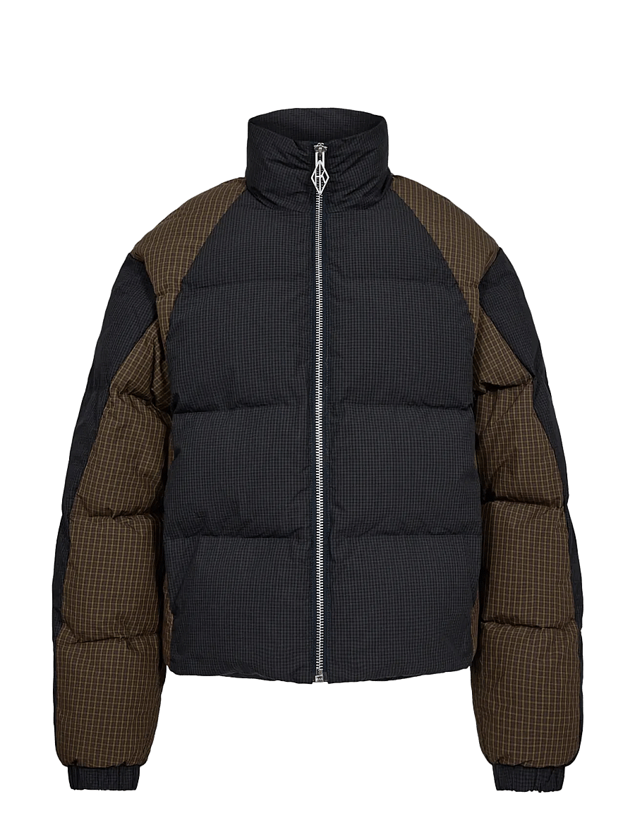 HAN Kjøbenhavn - Checked Puffer Jacket - midnight navy - 1