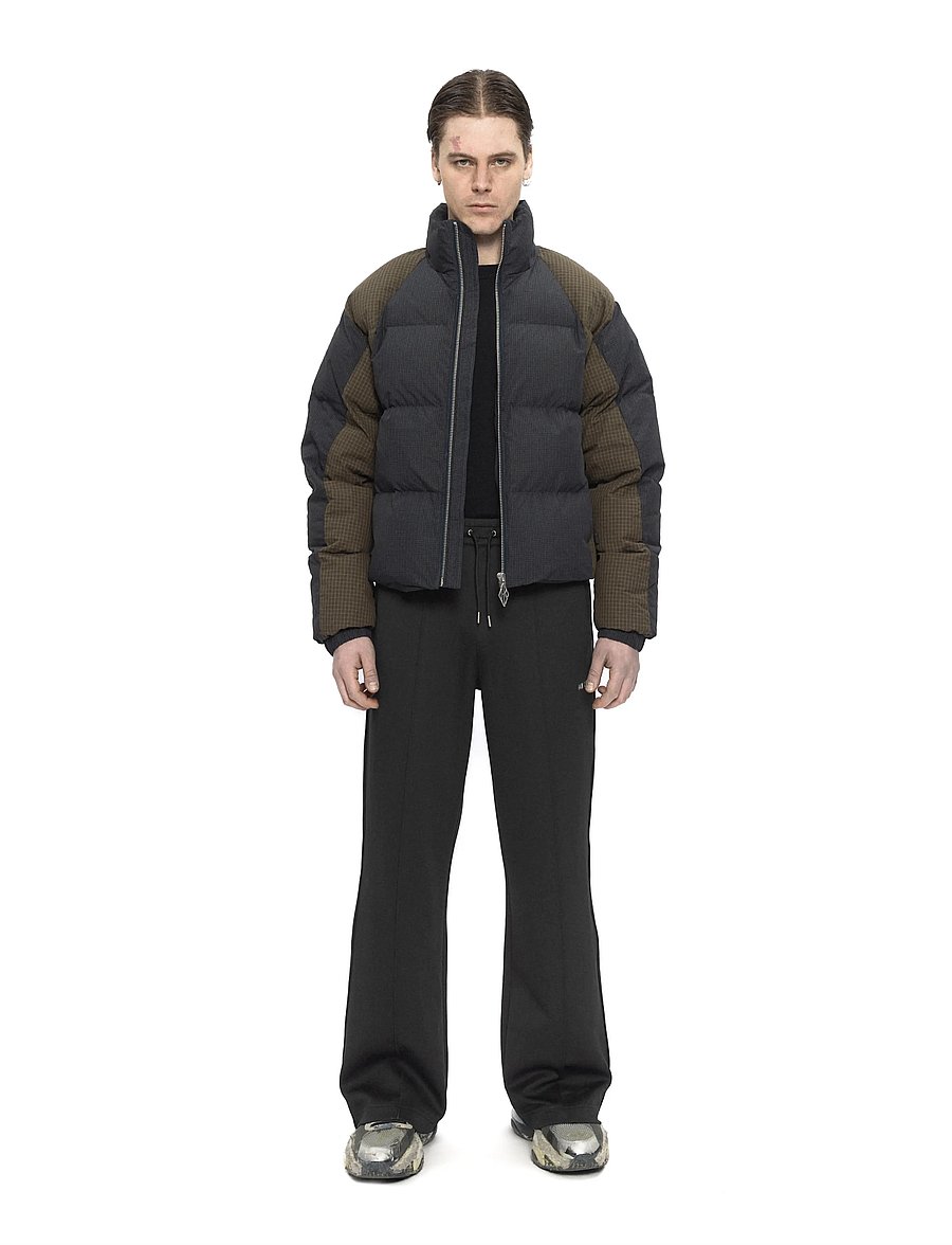 HAN Kjøbenhavn - Checked Puffer Jacket - midnight navy - 0