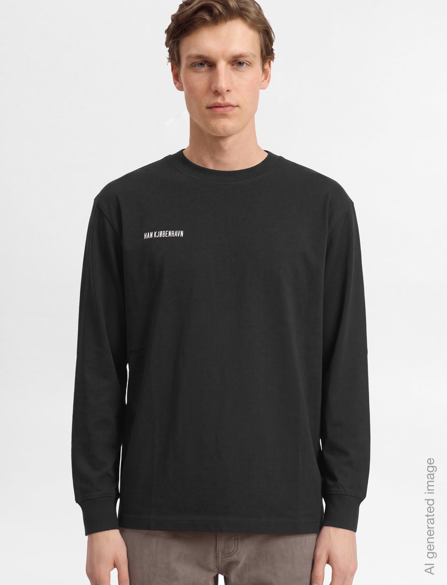 HAN Kjøbenhavn - Daily Regular Long Sleeve Tee - langärmelig - black - 3