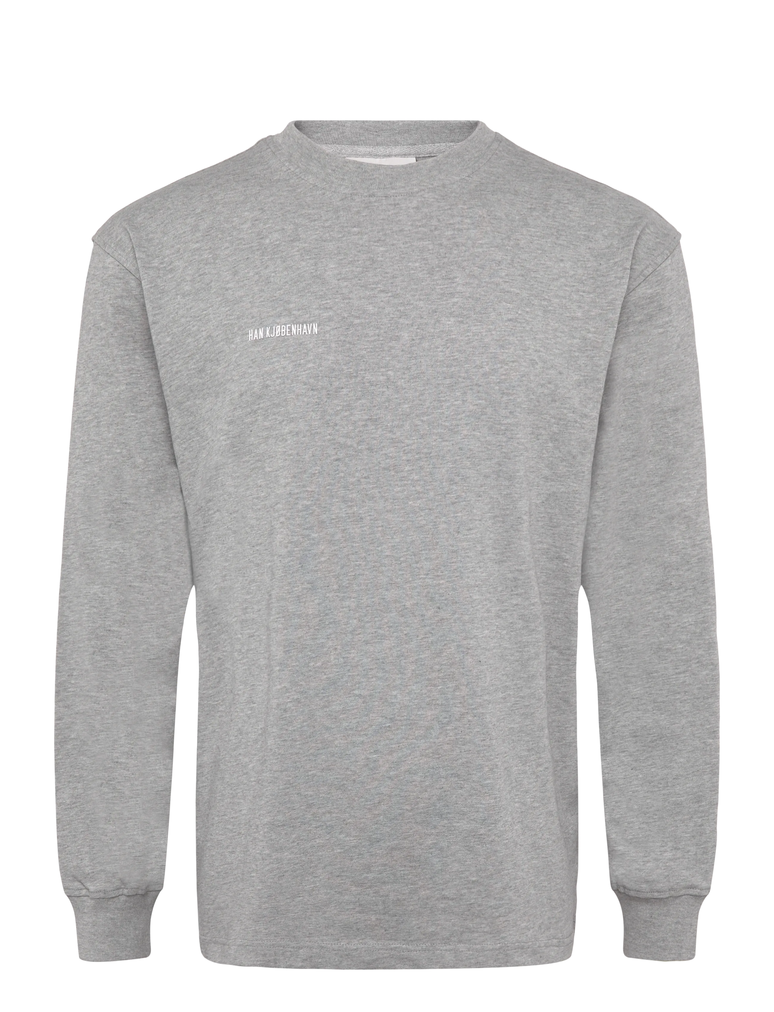 HAN Kjøbenhavn Daily Regular Long Sleeve Tee - Inspiration - GREY MELANGE / grey