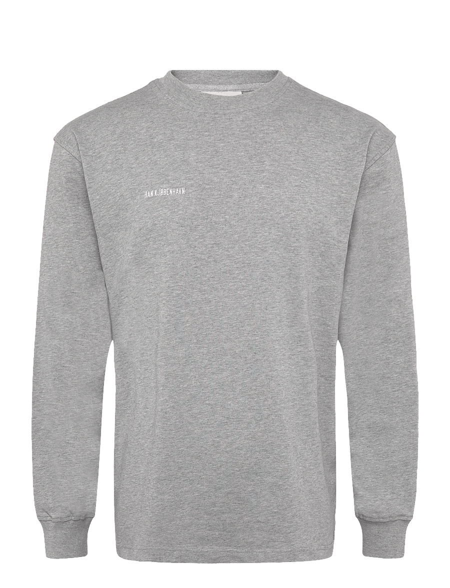 HAN Kjøbenhavn - Daily Regular Long Sleeve Tee - marškinėliai ilgomis rankovėmis - grey melange - 0