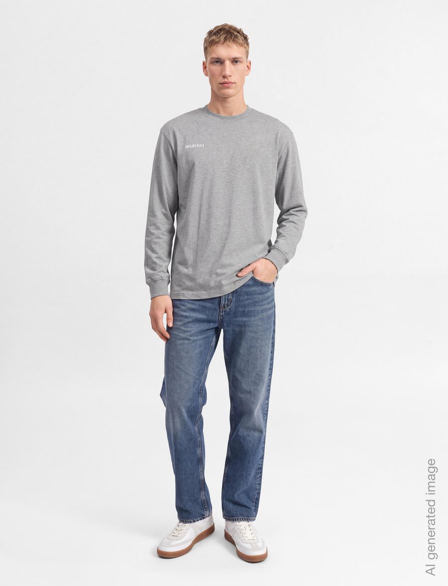 HAN Kjøbenhavn - Daily Regular Long Sleeve Tee - pikkade varrukatega t-särgid - grey melange - 0