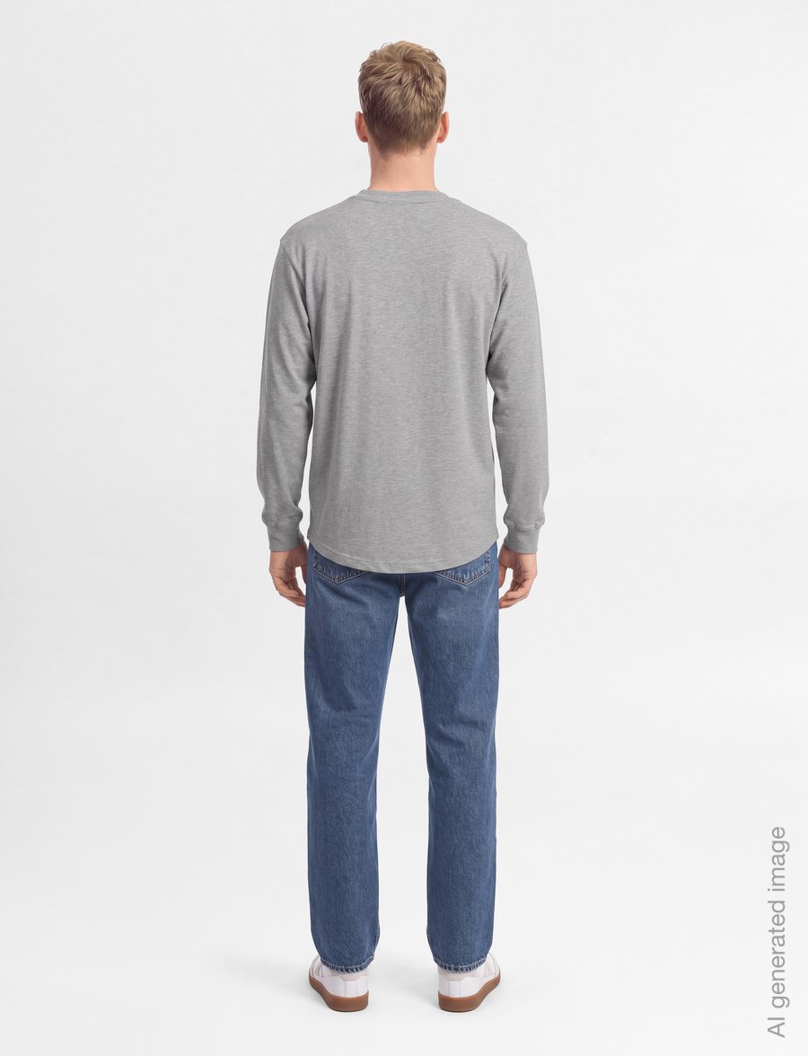 HAN Kjøbenhavn - Daily Regular Long Sleeve Tee - pikkade varrukatega t-särgid - grey melange - 4