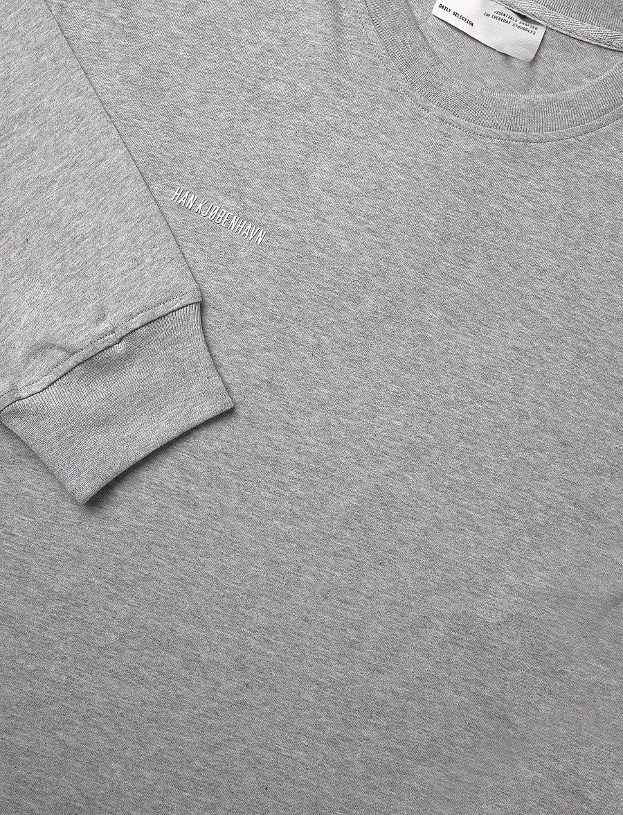 HAN Kjøbenhavn - Daily Regular Long Sleeve Tee - marškinėliai ilgomis rankovėmis - grey melange - 2