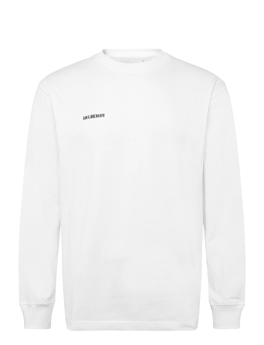 HAN Kjøbenhavn - Daily Regular Long Sleeve Tee - långärmade t-shirts - white - 0