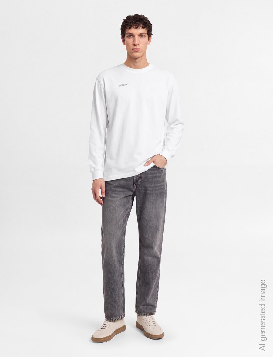 HAN Kjøbenhavn - Daily Regular Long Sleeve Tee - langärmelig - white - 0