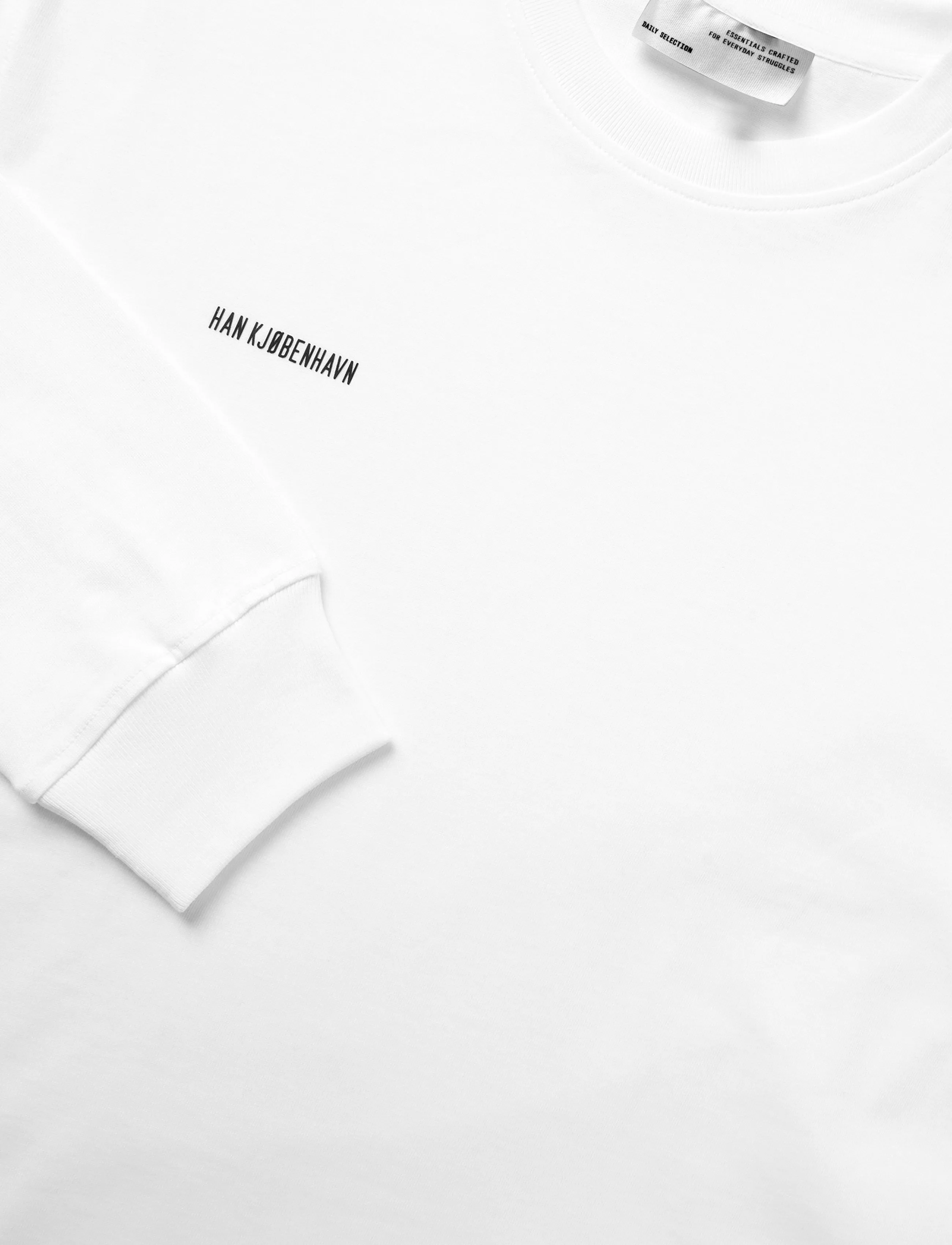 HAN Kjøbenhavn - Daily Regular Long Sleeve Tee - långärmade t-shirts - white - 2