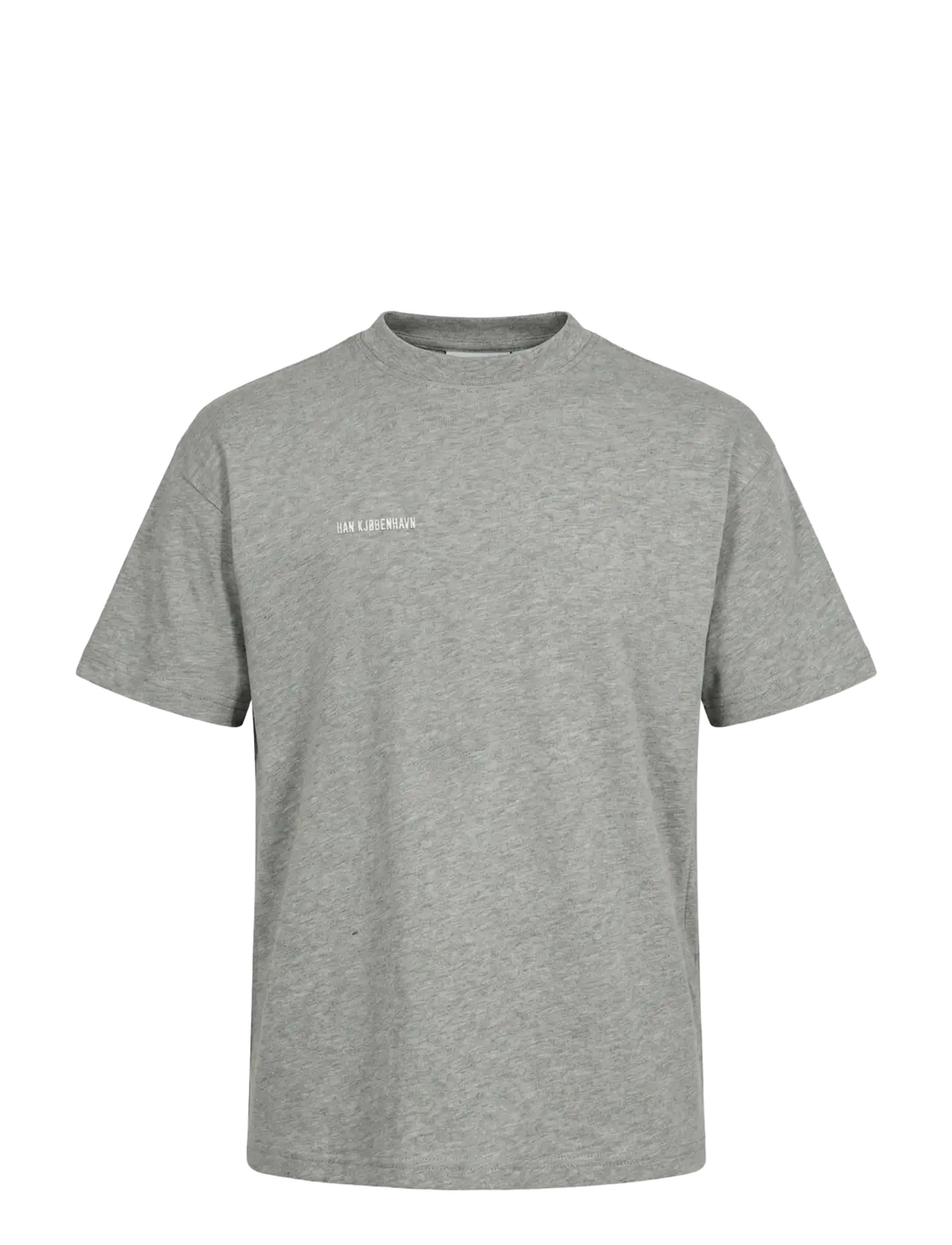 HAN Kjøbenhavn Daily Regular Tee - Kleidung - GREY MELANGE / grey