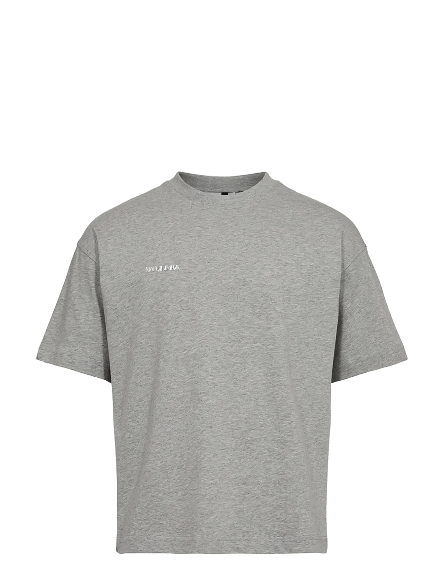 HAN Kjøbenhavn - Daily Boxy Tee - kortärmade t-shirts - grey melange - 0