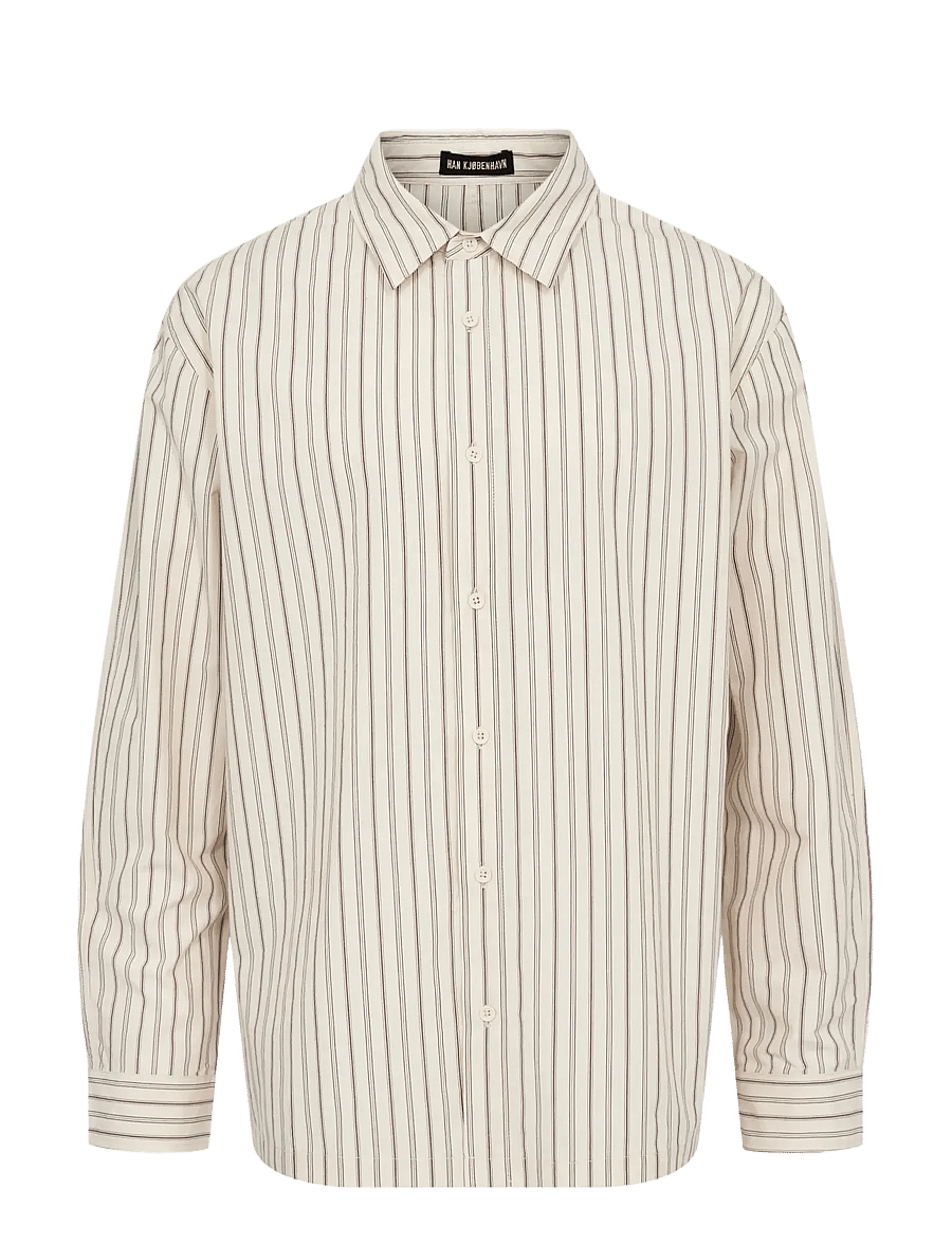 HAN Kjøbenhavn - Striped Casual Shirt - randiga skjortor - off white - 1