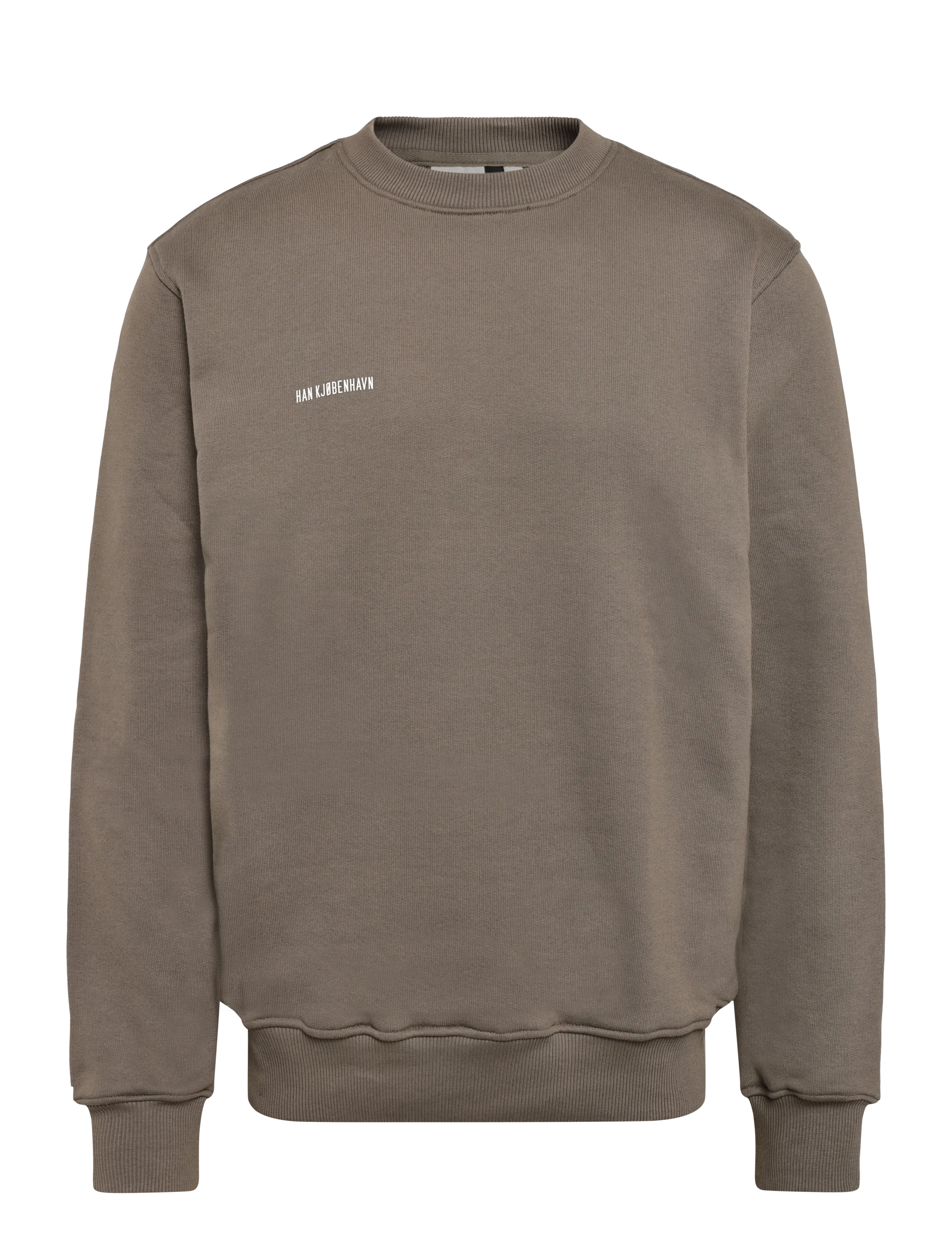 HAN Kjøbenhavn Daily Regular Crewneck - Höstgarderoben - DUSTY BROWN / brown