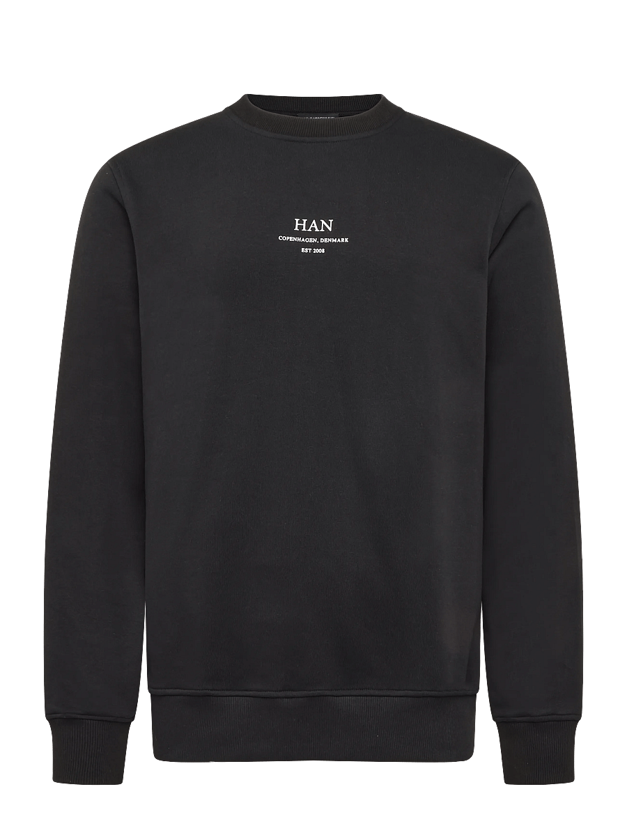 HAN Kjøbenhavn - Regular Crewneck - sweatshirts - black - 0