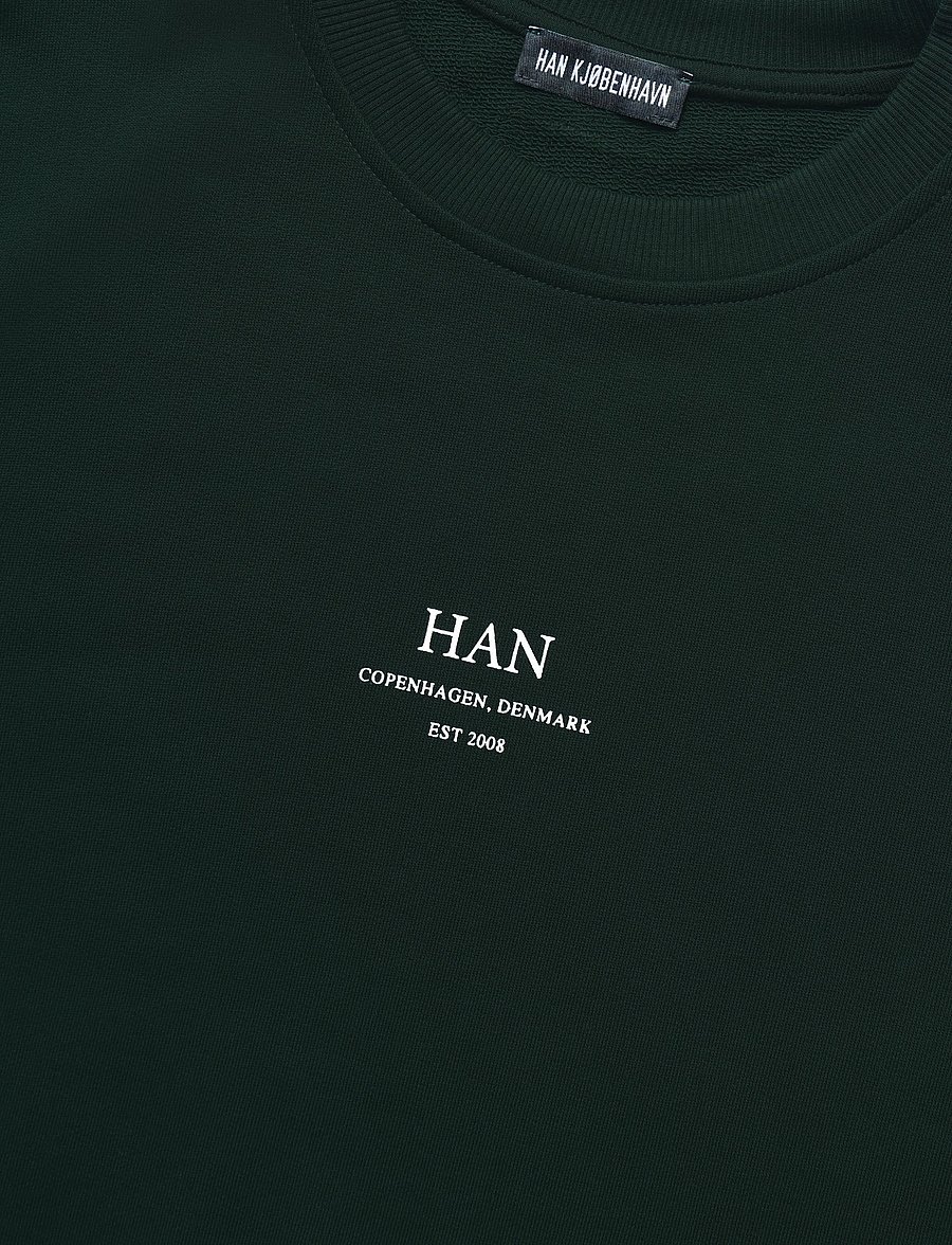 HAN Kjøbenhavn - Regular Crewneck - sweatshirts - dark green - 5