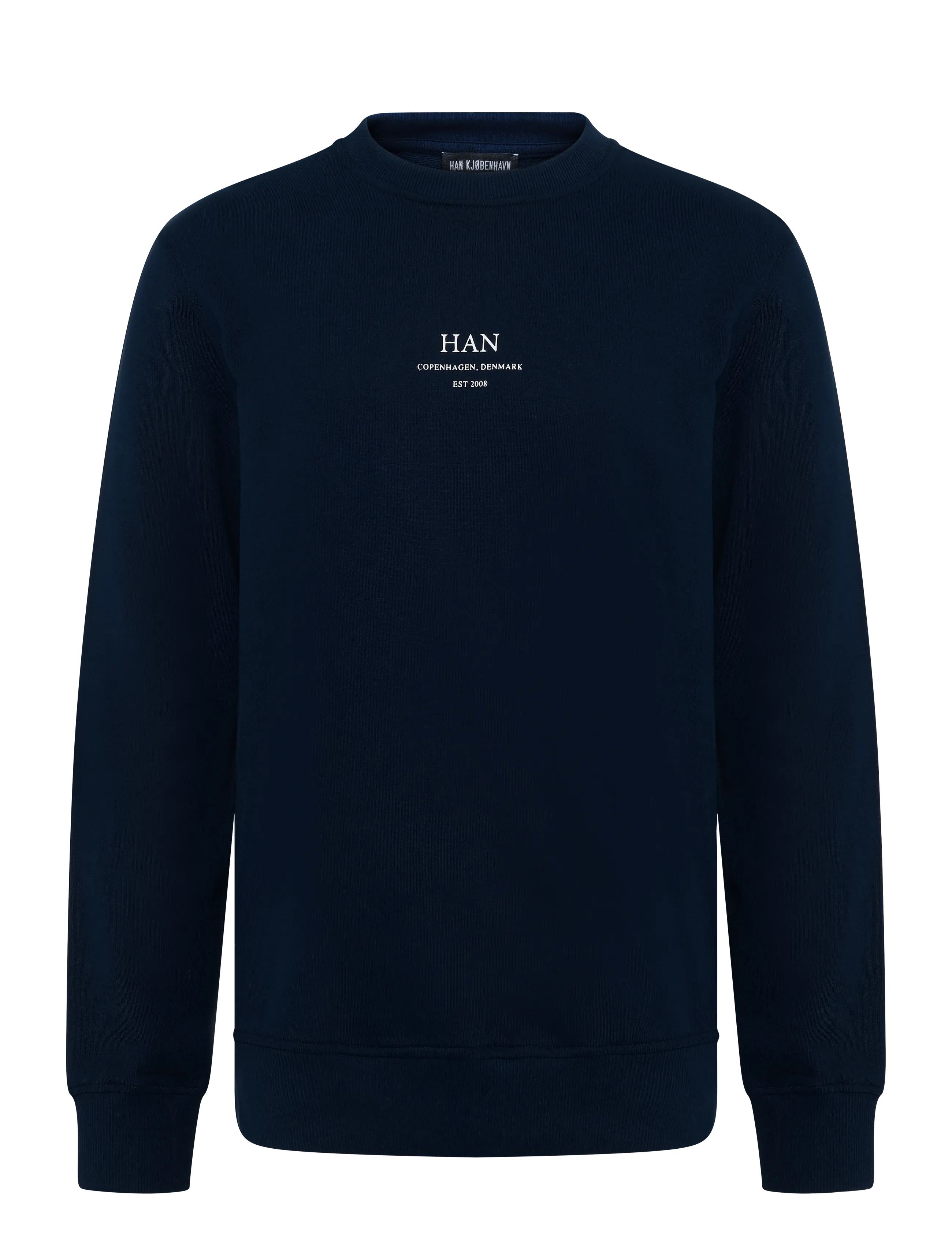 HAN Kjøbenhavn Regular Crewneck - Sweatshirts - NAVY / navy
