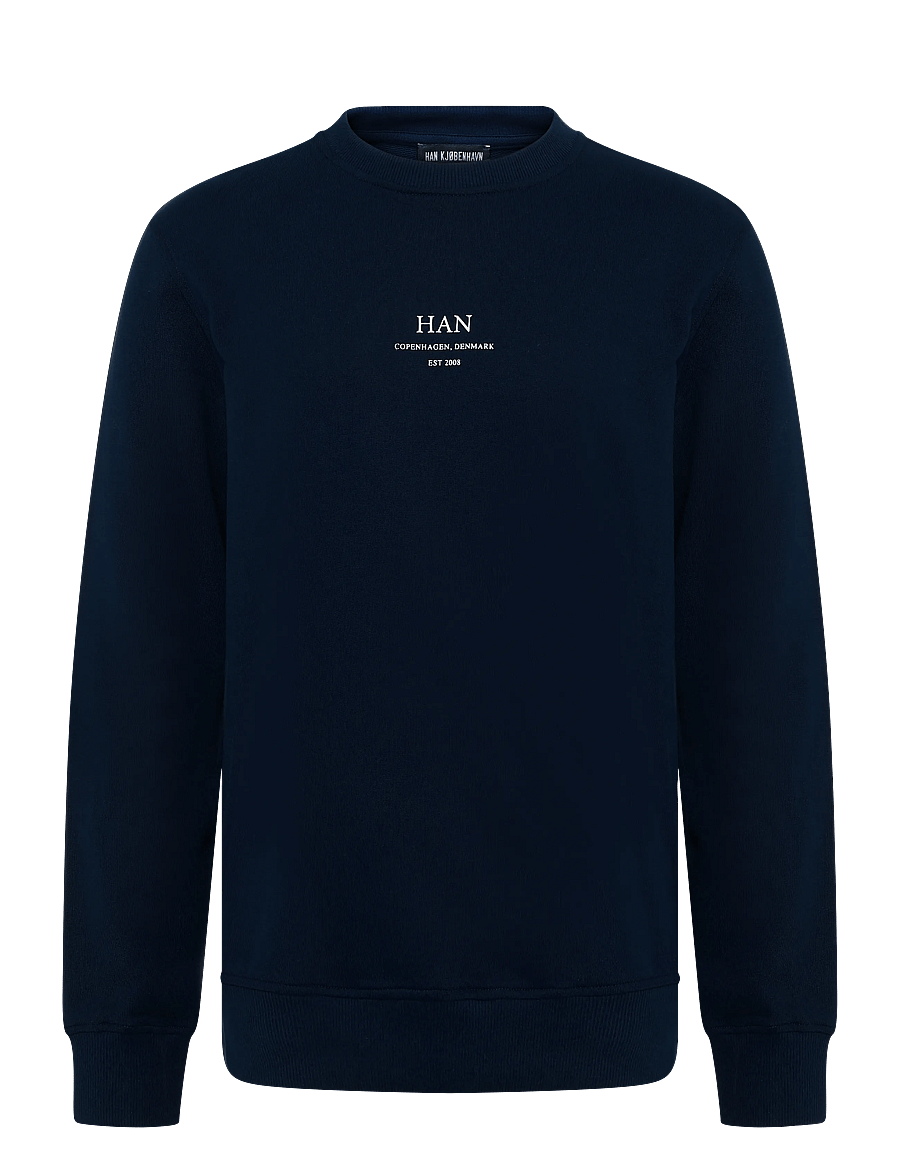 HAN Kjøbenhavn - Regular Crewneck - sweatshirts - navy - 0