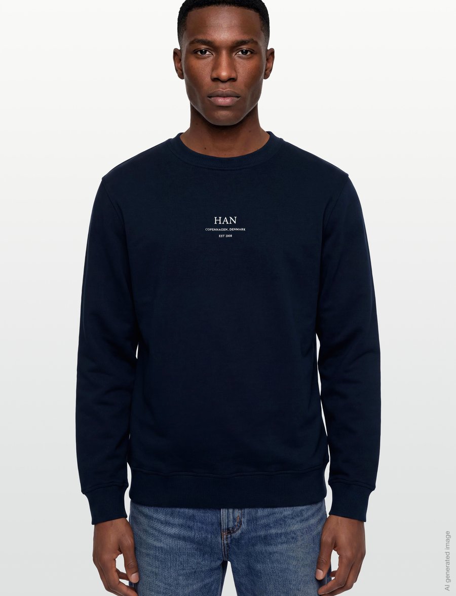 HAN Kjøbenhavn - Regular Crewneck - shoppa efter tillfälle - navy - 3